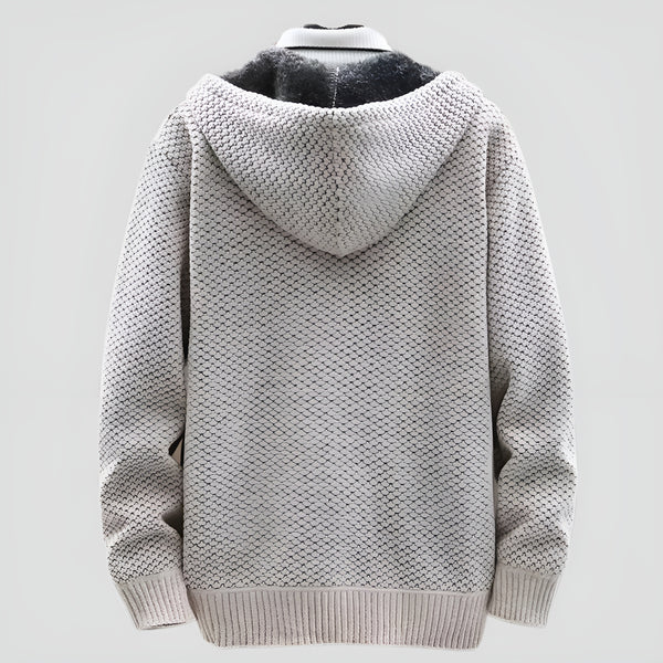 Viggo™ | Stickad Hoodie – Värme &; Stil för Kyliga Dagar