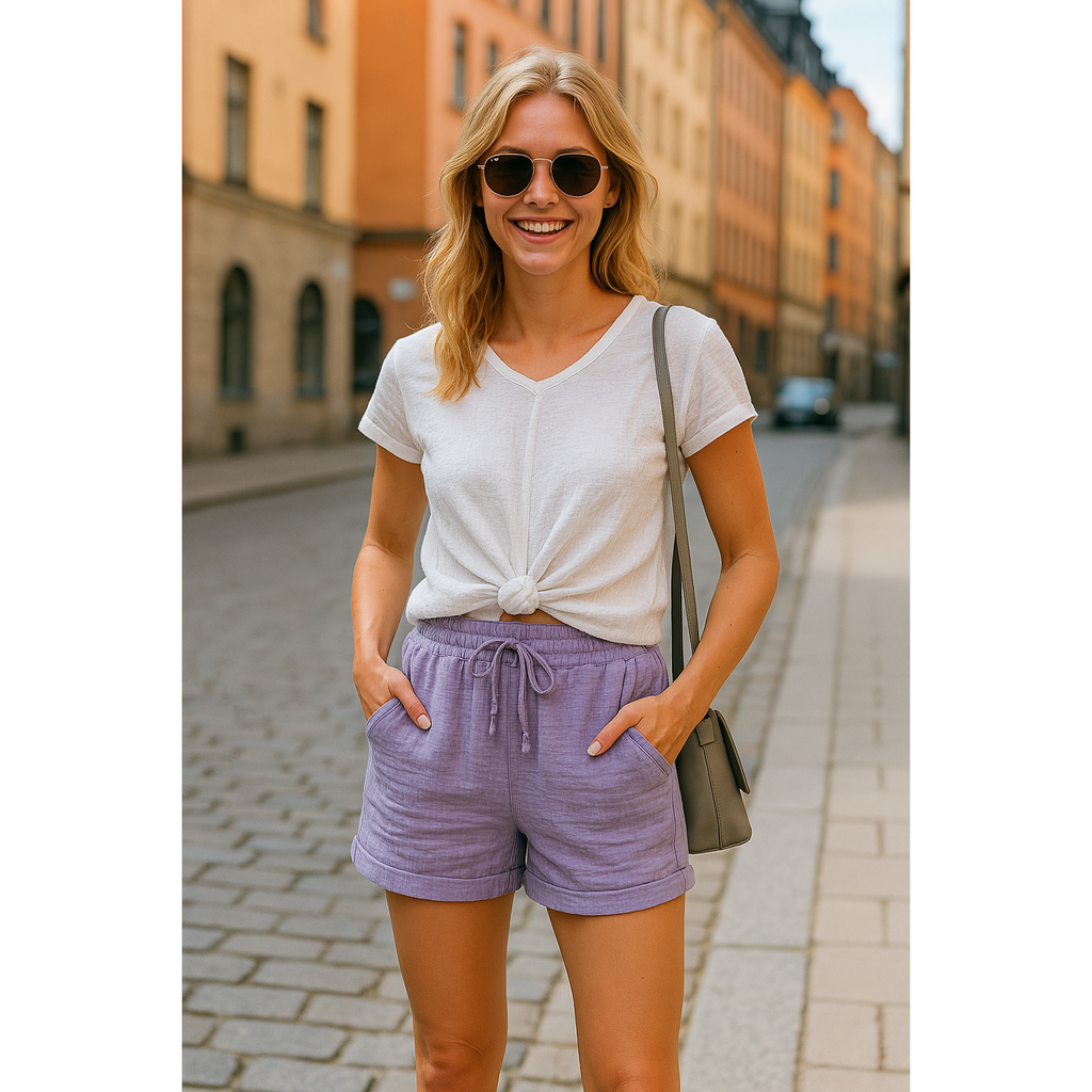 Liv™ | Linne- och bomullsshorts för kvinnor – Lätt, luftig och sommarstilren