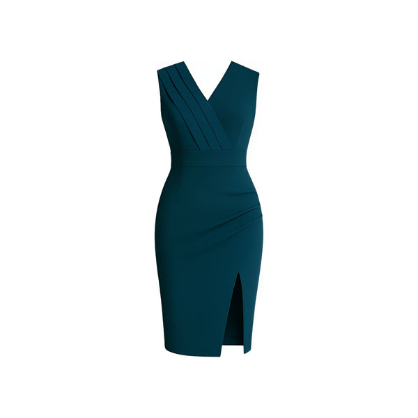 Elin™ | Elegant figurnära klänning med tidlösa veck