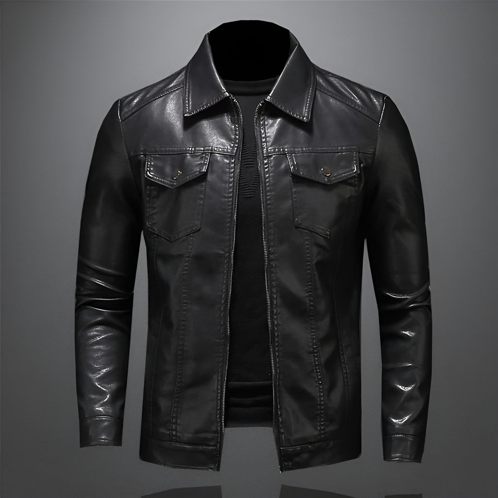 Arvid™ | Robust Läderjacka