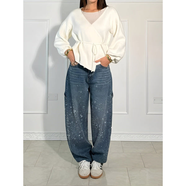 EMILIA™ | MODERIKTIGA VIDA JEANS MED EN GLITTRANDE TOUCH